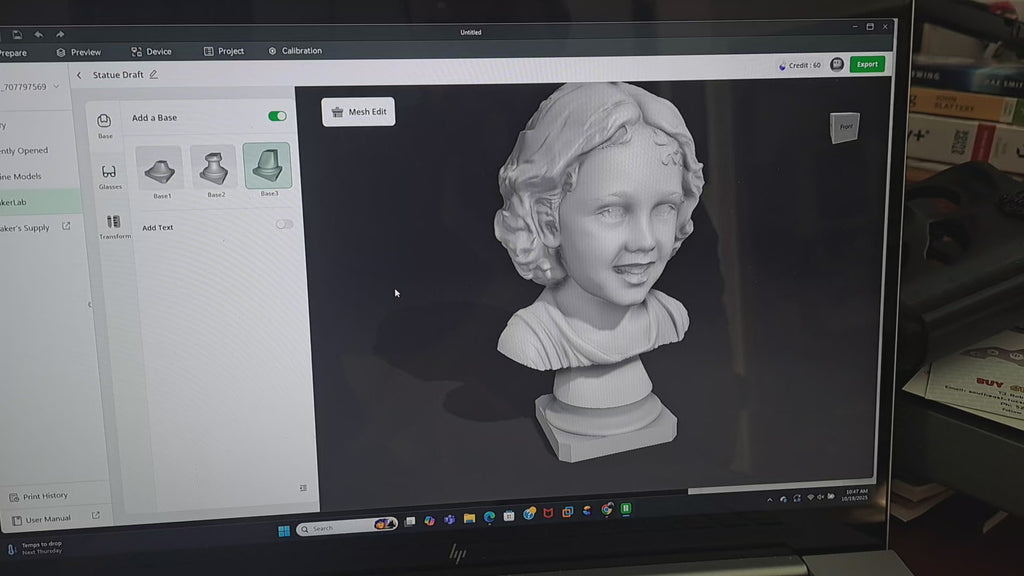 7 INCH Custom 3D Printed Bronze Portrait Bust – From Your Photo | Sonoran Forge 3D (Copy)